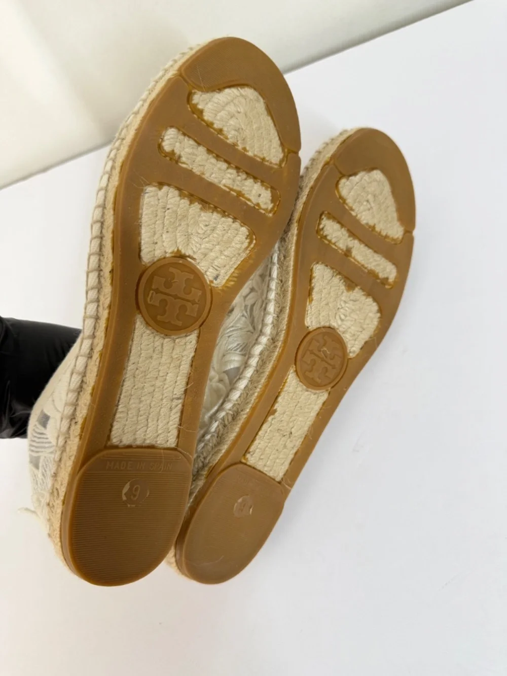 Tory Burch Darian Guipure Lace Flower Espadrilles Cream 8.5 Casual Summer Boho